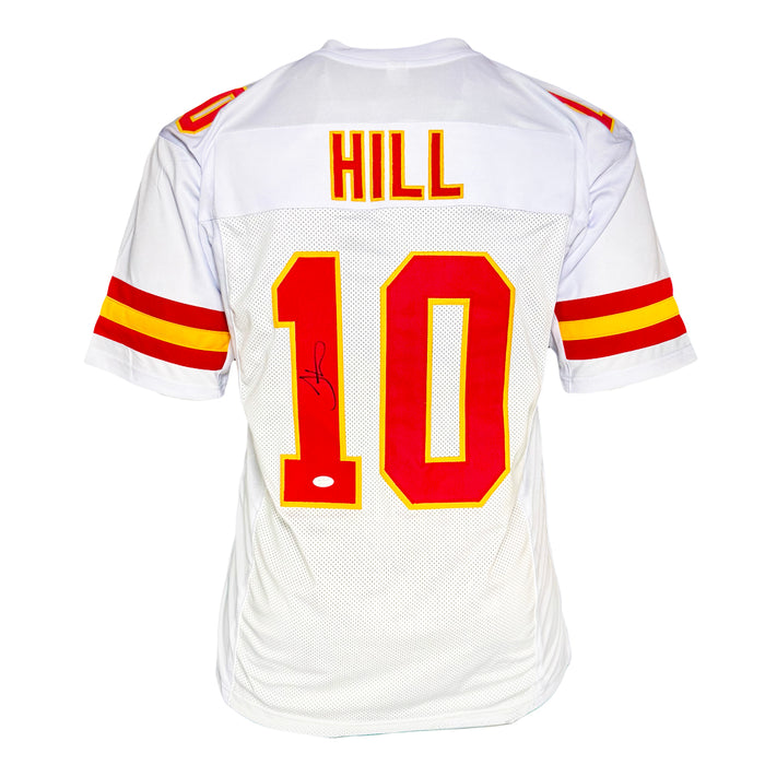 Tyreek Hill Signed Kansas City White Football Jersey  (JSA)