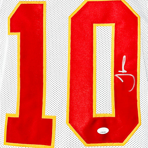 Tyreek Hill Signed Kansas City White Football Jersey  (JSA)
