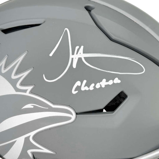 Tyreek Hill Signed Cheetah Inscription Miami Dolphins Slate Alternate Authentic SpeedFlex Full-Size Football Helmet (Beckett)