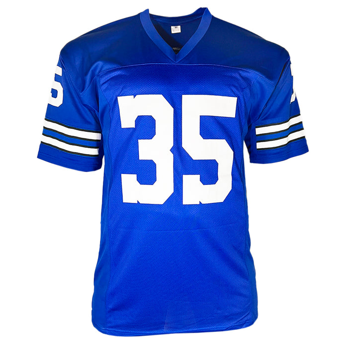 Calvin Hill Signed 69 ROY Inscription Dallas Royal Blue Football Jersey (Beckett)