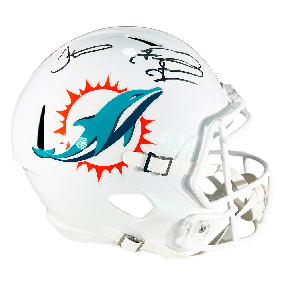 Tua Tagovailoa and Tyreek Hill Signed Miami Dolphins Speed Full-Size Replica Football Helmet (Fanatics/Beckett)