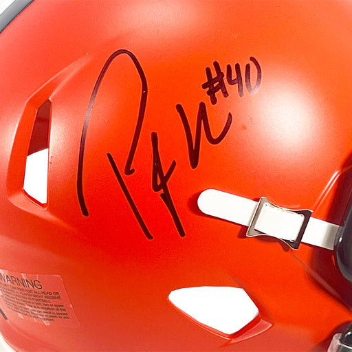 Peyton Hillis Signed Cleveland Browns Speed Mini Football Helmet (JSA)