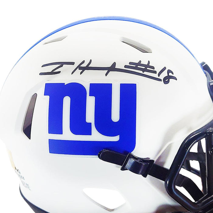Isaiah Hodgins Signed New York Giants Lunar Eclipse Speed Mini Football Helmet (JSA) - RSA