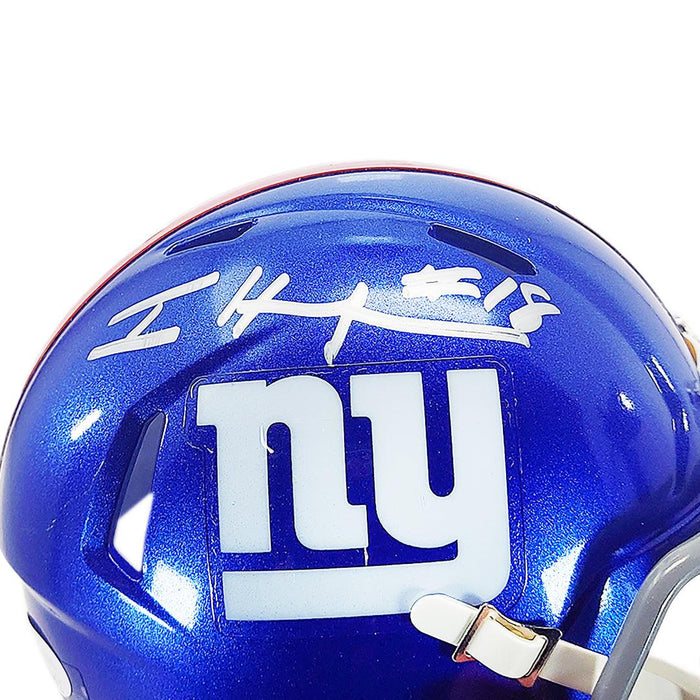 Isaiah Hodgins Signed New York Giants Speed Mini Football Helmet (JSA) - RSA