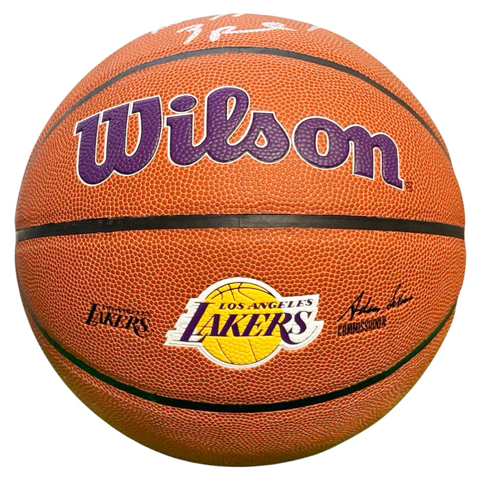 Robert Horry Signed 3-Peat Inscribed Los Angeles Lakers Wilson Basketball (Beckett)
