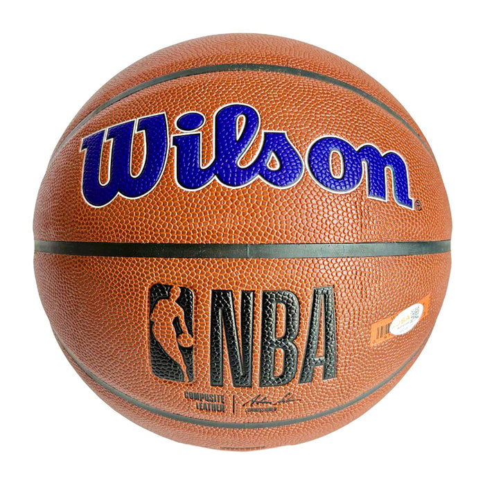 Robert Horry Signed Los Angeles Lakers NBA Team Logo Basketball (JSA)