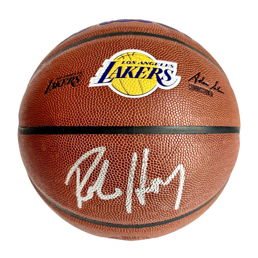 Robert Horry Signed Los Angeles Lakers NBA Team Logo Basketball (JSA)