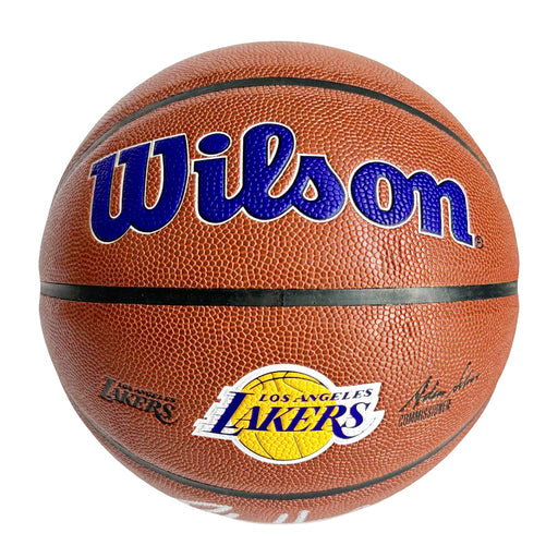Robert Horry Signed Los Angeles Lakers NBA Team Logo Basketball (JSA)