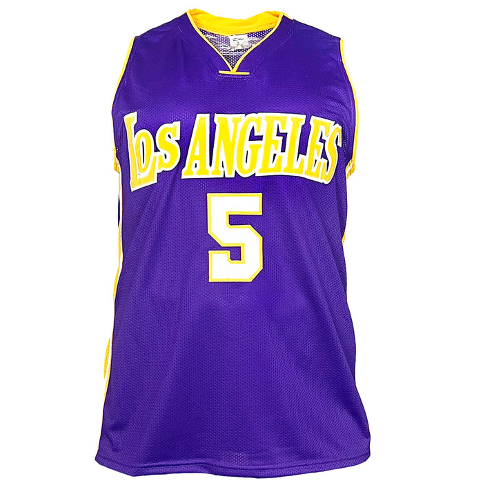 Robert Horry Signed Los Angeles Purple Basketball Jersey (Beckett)