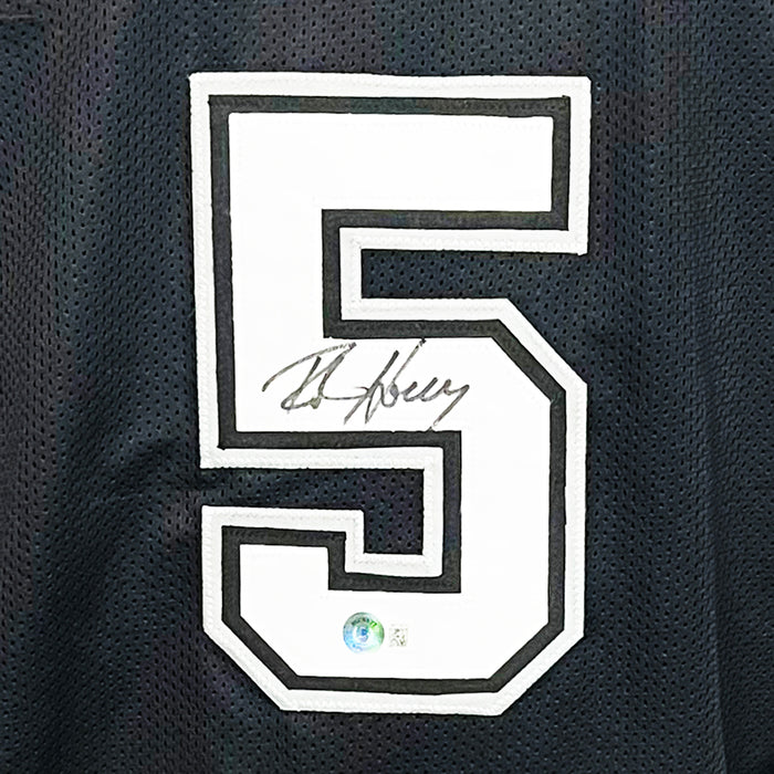 Robert Horry Signed San Antonio Black Basketball Jersey (Beckett)