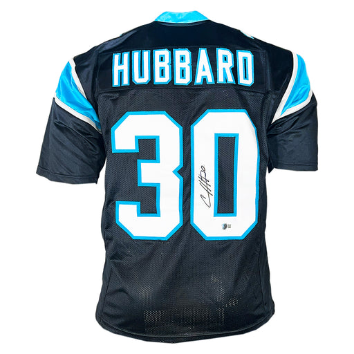 Chuba Hubbard Signed Carolina Black Football Jersey (Beckett)