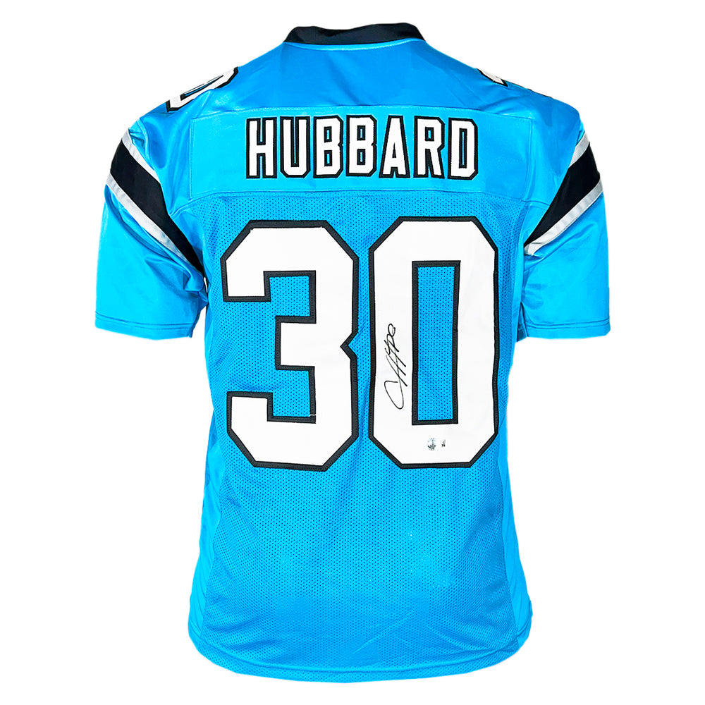 Chuba Hubbard Signed Carolina Blue Football Jersey (Beckett)