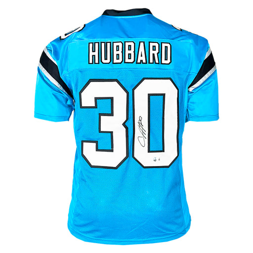 Chuba Hubbard Signed Carolina Blue Football Jersey (Beckett)