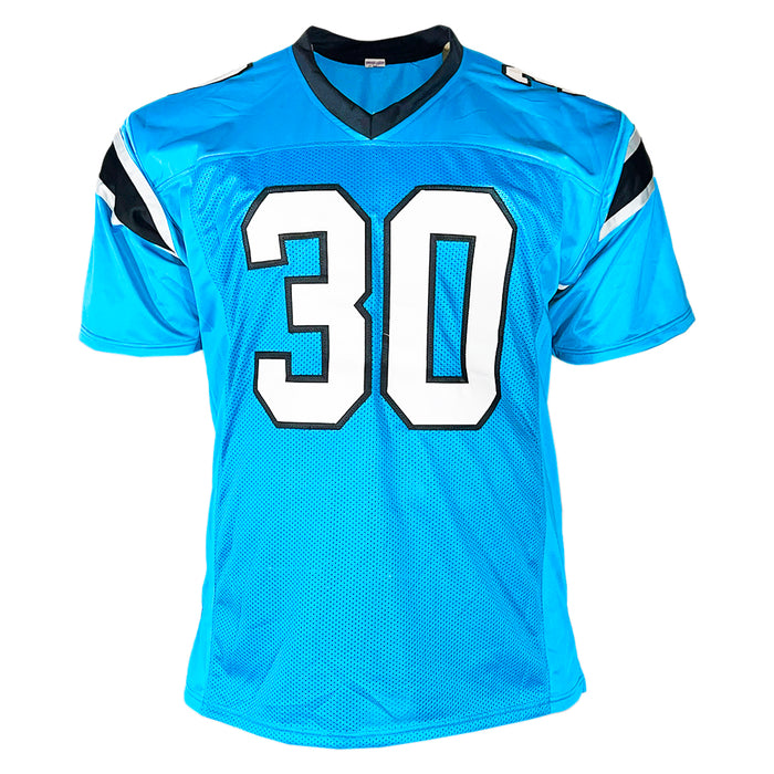 Chuba Hubbard Signed Carolina Blue Football Jersey (Beckett)