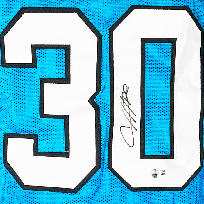 Chuba Hubbard Signed Carolina Blue Football Jersey (Beckett)