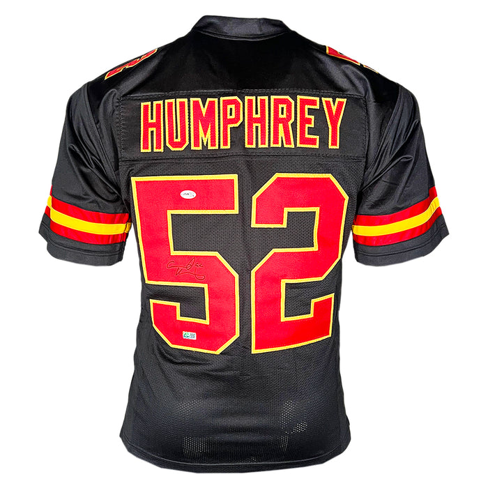 Creed Humphrey Signed Kansas City Black Football Jersey (JSA)