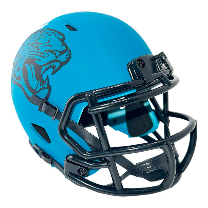Travis Hunter Signed Jacksonville Jaguars Rave Mini Football Helmet (Beckett)