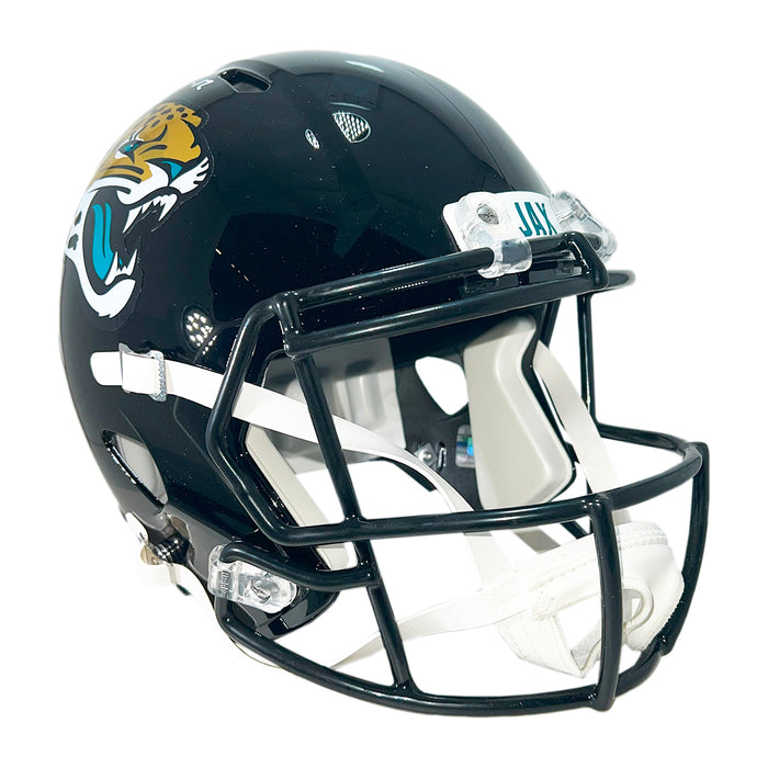 Travis Hunter Signed Jacksonville Jaguars Speed Full-Size Replica Football Helmet (Beckett)