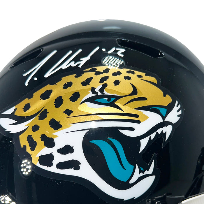 Travis Hunter Signed Jacksonville Jaguars Speed Full-Size Replica Football Helmet (Beckett)