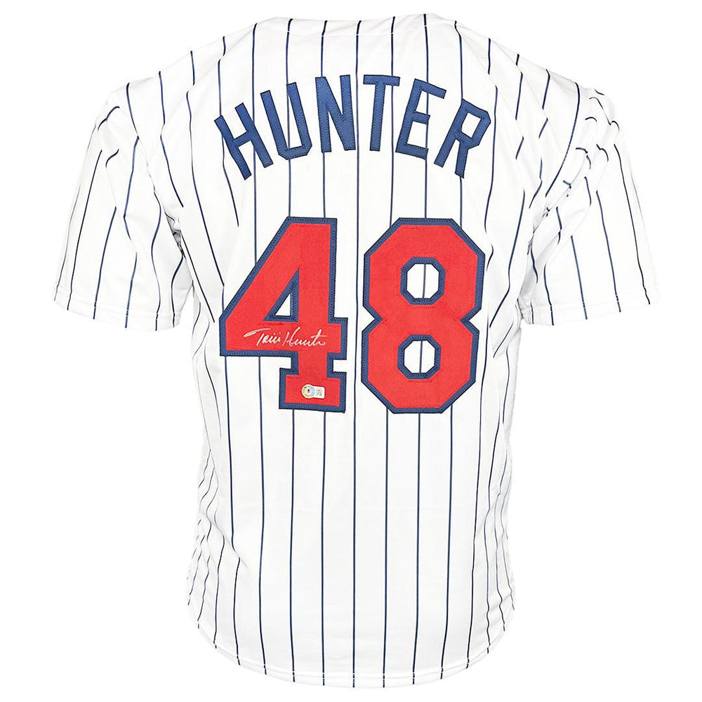 Torii Hunter Signed Minnesota Pinstripe Baseball Jersey (Beckett) - RSA