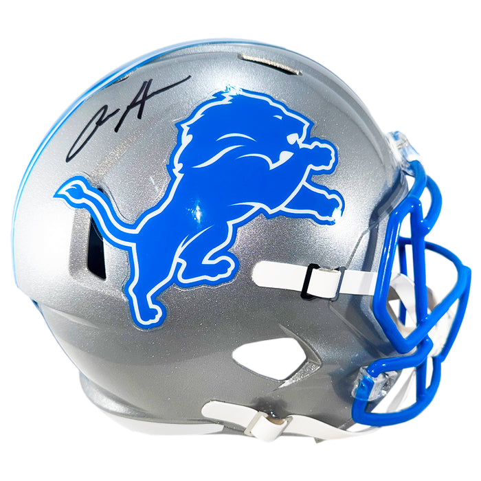 Aidan Hutchinson Signed Detroit Lions Speed 2024 Full-Size Replica Football Helmet (Beckett)