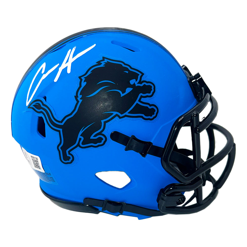 Aidan Hutchinson Signed Detroit Lions Rave Mini Football Helmet (Beckett)