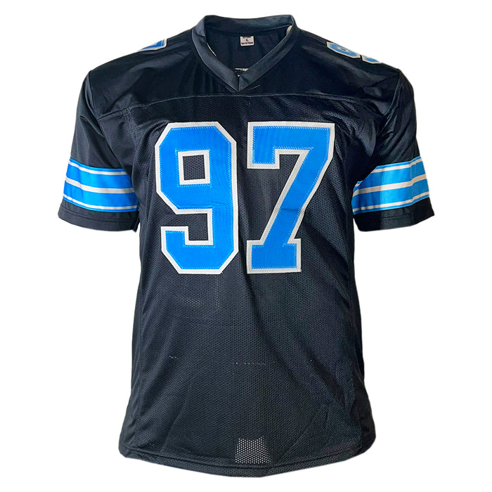 Aidan Hutchinson Signed Detroit Black Football Jersey (Beckett)