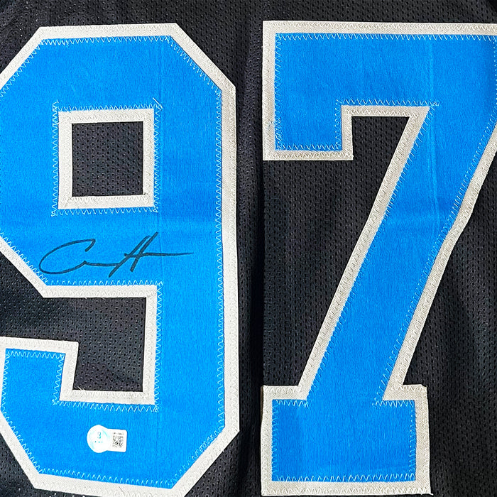 Aidan Hutchinson Signed Detroit Black Football Jersey (Beckett)