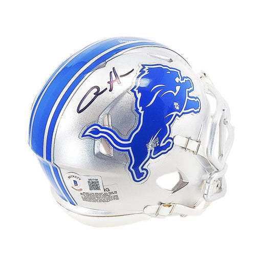 Aidan Hutchinson Signed Detroit Lions Speed Mini Football Helmet (Beckett)
