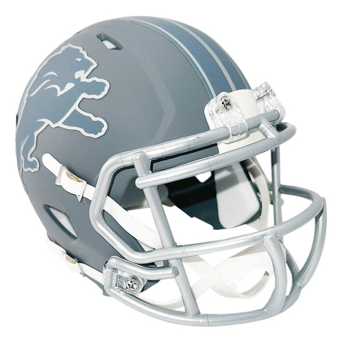 Aidan Hutchinson Signed Detroit Lions Slate Alternate Speed Mini Football Helmet (Beckett)