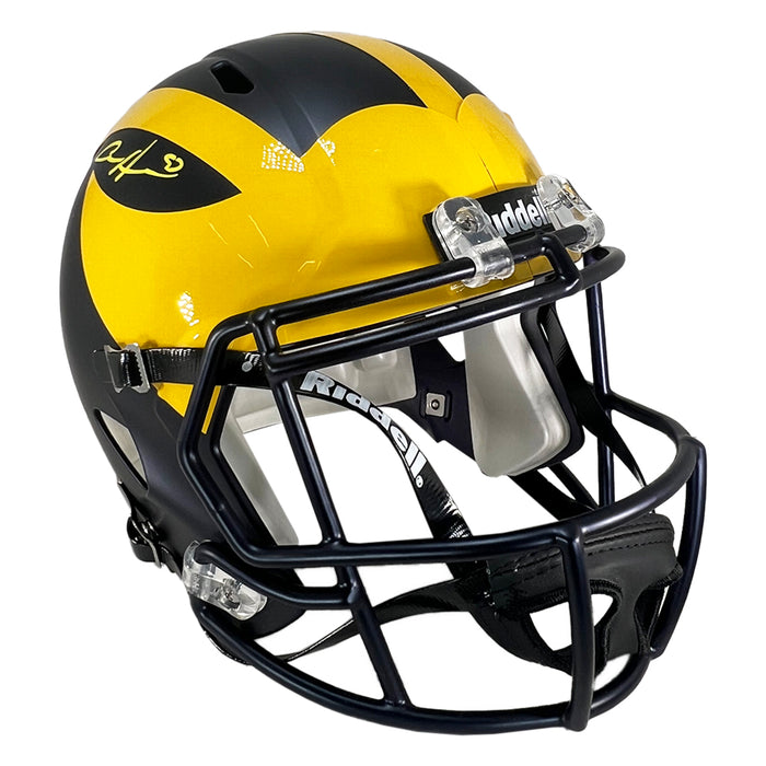 Aidan Hutchinson Signed Michigan Wolverines Speed Full-Size Replica Football Helmet (Beckett)