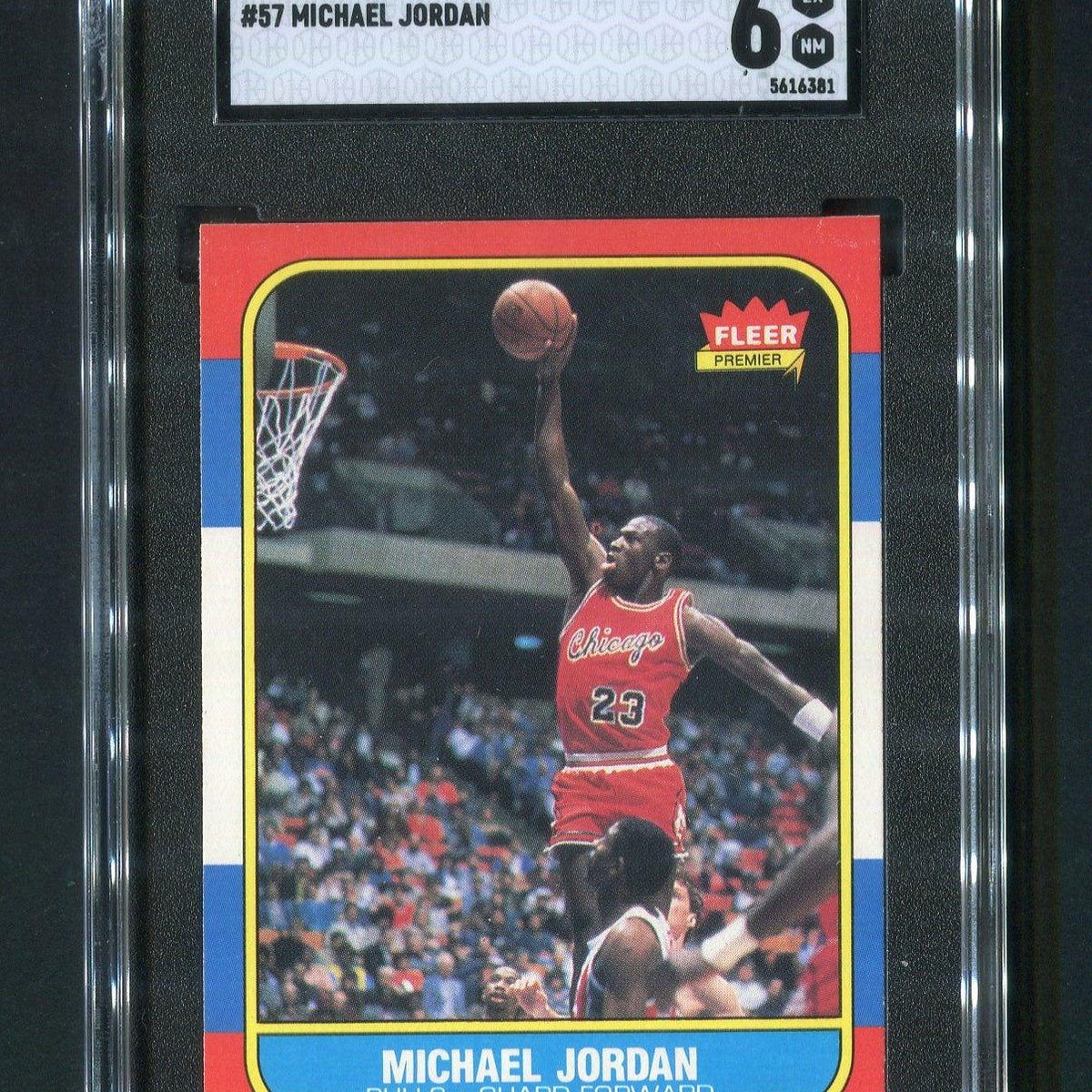 1986-87 Fleer #57 Michael Jordan Chicago Bulls SGC 6 Rookie