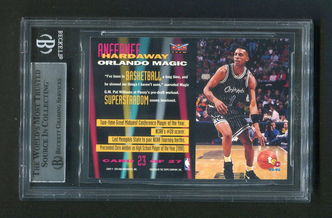 1993-94 Stadium Club #23 Anfernee Penny Hardaway BGS Authentic Autograph Signed Rookie BEAM TEAM Card - RSA