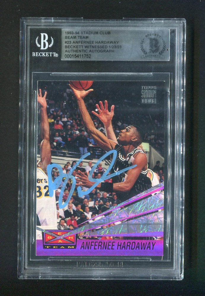 1993-94 Stadium Club #23 Anfernee Penny Hardaway BGS Authentic Autograph Signed Rookie BEAM TEAM Card - RSA