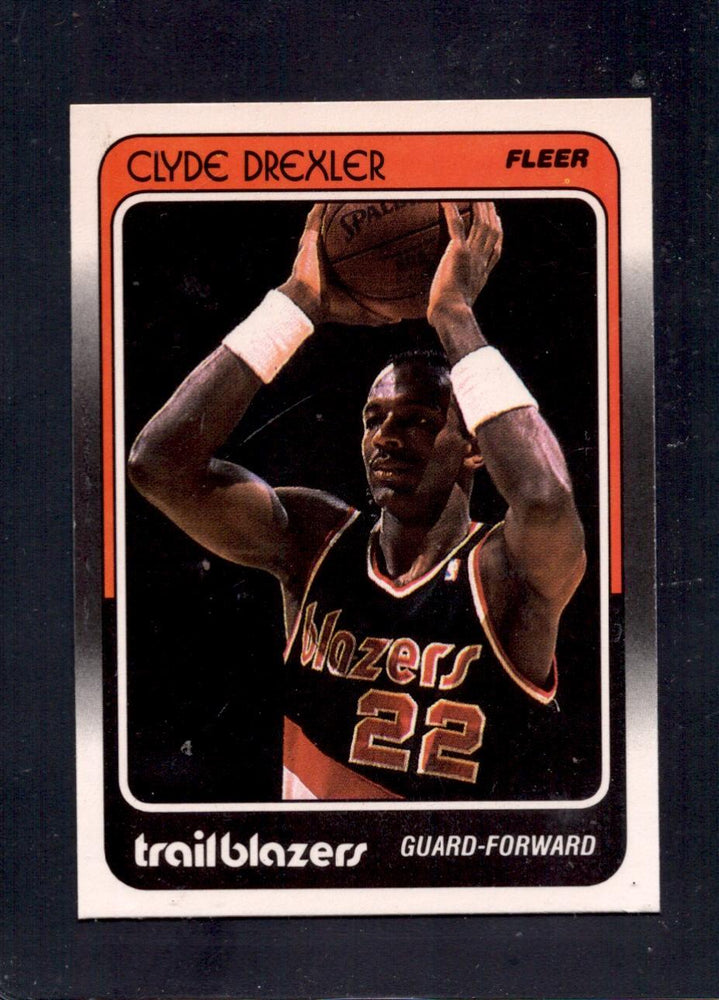 1988-89 Fleer #92 Clyde Drexler Portland Trailblazers Basketball Cards - RSA
