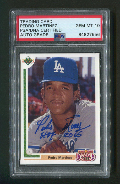 1991 Upper Deck #2F Pedro Martinez Signed Rookie HOF 2015 Card - RSA