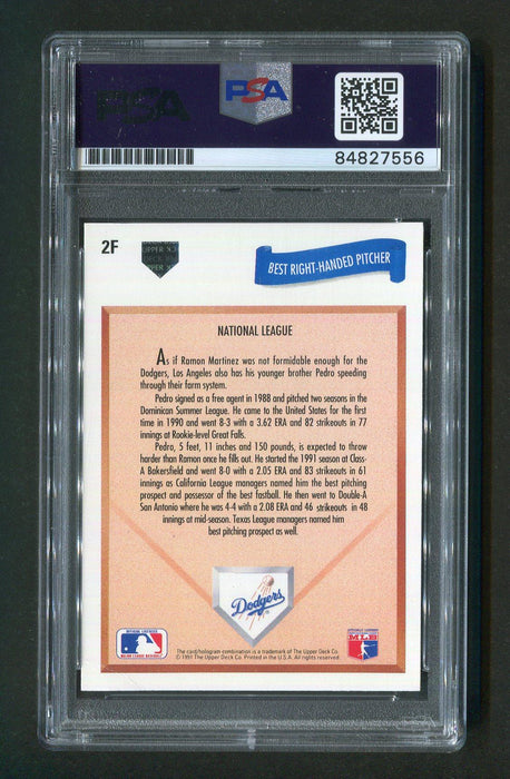 1991 Upper Deck #2F Pedro Martinez Signed Rookie HOF 2015 Card - RSA