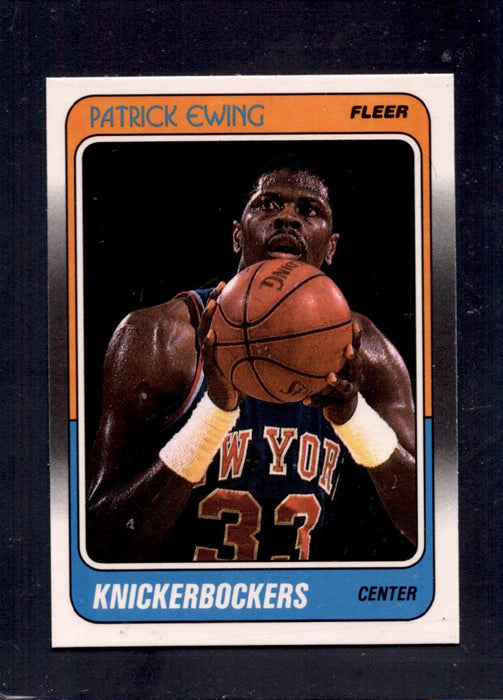 1988-89 Fleer #80 Patrick Ewing New York Knicks Basketball Cards - RSA