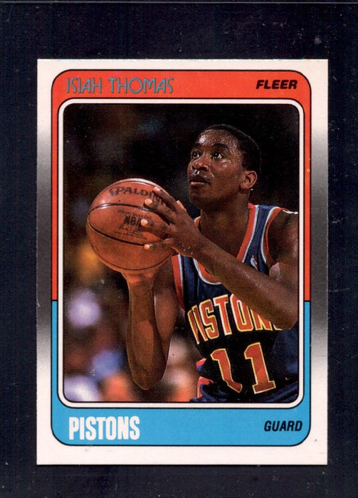 1988-89 Fleer #45 Isiah Thomas Detroit Pistons Basketball Cards - RSA