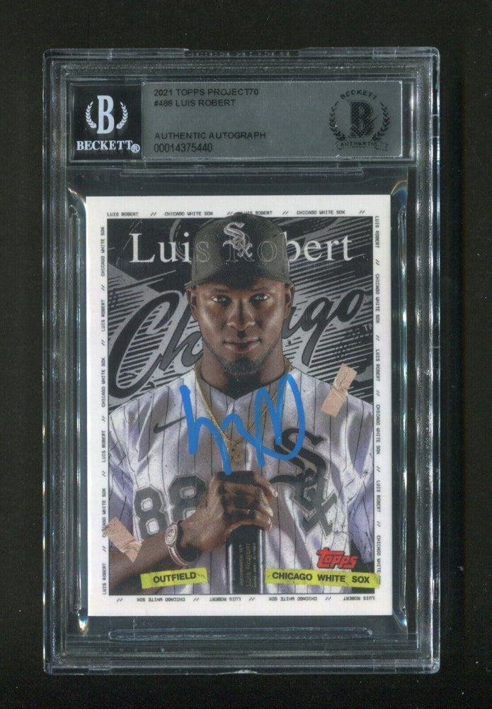 2021 Topps Project70 Luis Robert #486 BGS Signed Rookie Baseball Card - RSA