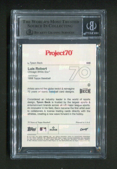 2021 Topps Project70 Luis Robert #486 BGS Signed Rookie Baseball Card - RSA