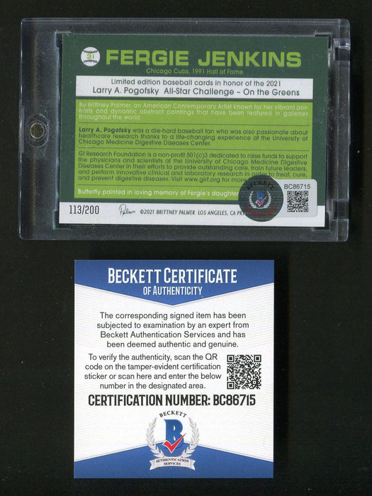 2021 All-Star Challenge Fergie Jenkins #31 BGS Signed Baseball Card - RSA