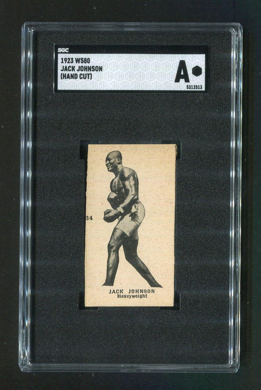 1923 W580 # Jack Johnson SGC Authentic Hand Cut Boxing Card - RSA