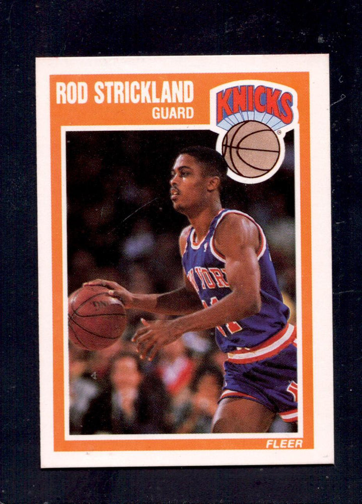 1989-90 Fleer #104 Rod Strickland New York Knicks Rookie Basketball Cards - RSA