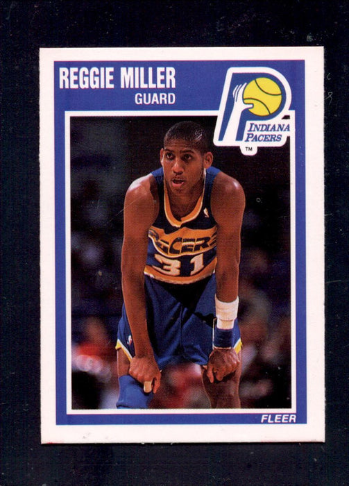 1989-90 Fleer #65 Reggie Miller Indiana Pacers 2nd Year Basketball Cards - RSA