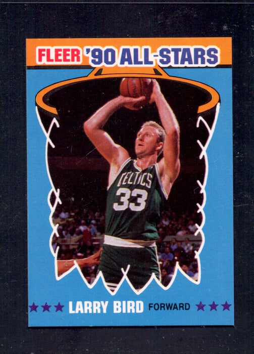1990-91 Fleer #2 Larry Bird Boston Celtics All-Star Basketball Cards - RSA