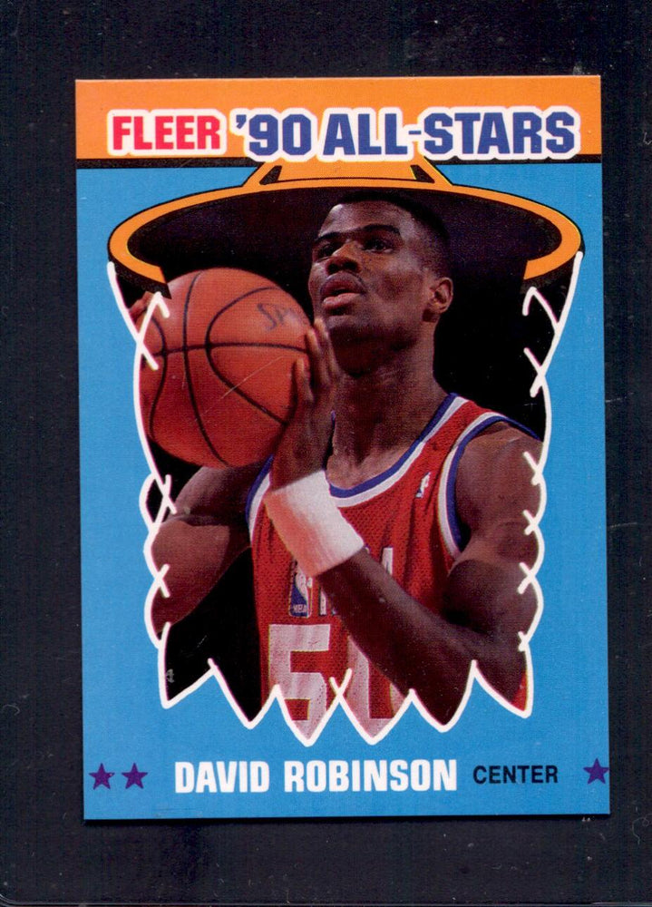 1990-91 Fleer #10 David Robinson San Antonio Spurs All-Star Basketball Cards - RSA