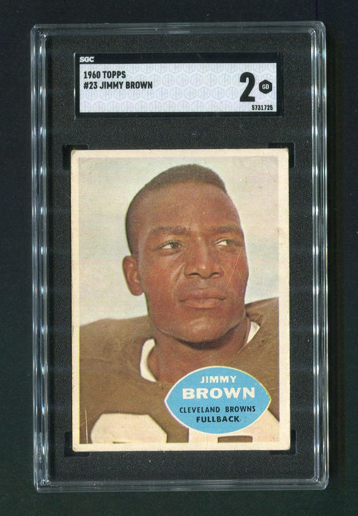 1960 Topps #23 Jimmy Jim Brown SGC 2 Football Card - RSA