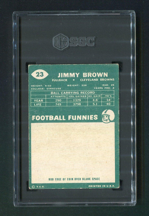 1960 Topps #23 Jimmy Jim Brown SGC 2 Football Card - RSA
