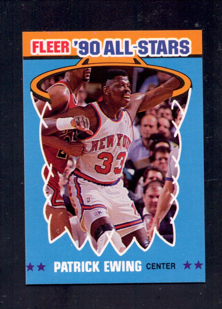 1990-91 Fleer #12 Patrick Ewing New York Knicks All-Star Basketball Cards - RSA